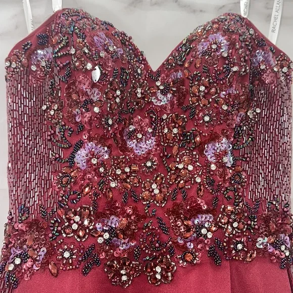 Rachel Allan Couture Liquid Beaded and stones hi end national state local formal - Picture 5 of 11